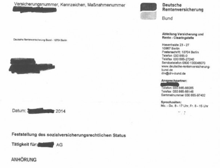 Anhörung: Post von der DRV